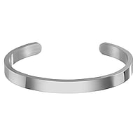 Bracelet rigide en Acier inoxydable. Largeur:6mm. Diamtre:55mm. brillant. plat.