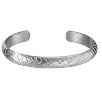 Bangle out of Stainless Steel. Width:8mm. Diameter:55mm. Matt finish. Rounded.