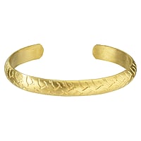 Bangle out of Stainless Steel with PVD-coating (gold color). Width:8mm. Diameter:55mm. Matt finish. Rounded.