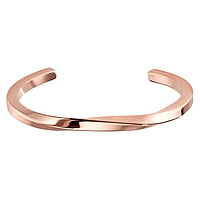 Bangle out of Stainless Steel with PVD-coating (gold color). Width:5,6mm. Diameter:60mm. Shiny.