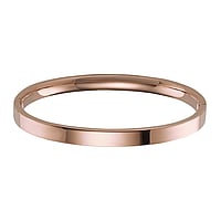 Bangle out of Stainless Steel with PVD-coating (gold color). Width:5,6mm. Diameter:60mm. Shiny.