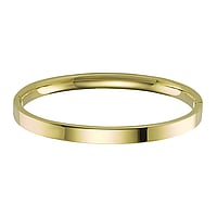Bangle out of Stainless Steel with Gold-plated. Width:5,6mm. Diameter:60mm. Shiny.