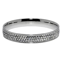 Bracelet rigide en Acier inoxydable avec Cristal premium et poxy. Largeur:12mm. brillant.