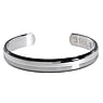 Bracciale Acciaio inox Rivestimento PVD (nero) Striatura Banda Incavo