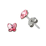 Kinder Ohrring Silber 925 Premium Kristall Schmetterling Sommervogel