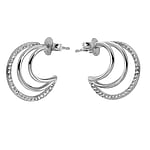 Esprit Zilver oor hangers met Zirkonia. Diameter:16,7mm. Steen/stenen met vatting gefixeerd. Glanzend.