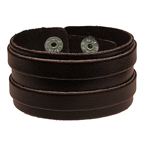 Leather bracelet Leather Stripes Grooves Rills