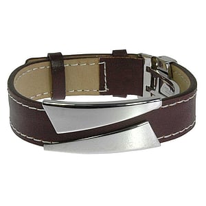Bracelet Leather Stainless Steel