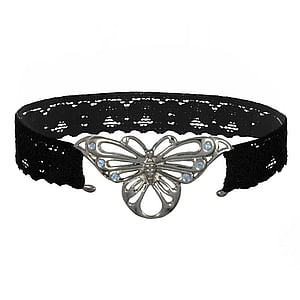 Arm band steel-plated brass Crystal Cotton Butterfly