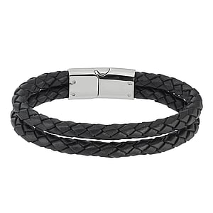 Bracelet Cuir Acier inoxydable ternel Dragonne Infini