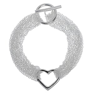 Bracelet silver-plated brass Heart Love