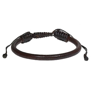 Bracelet Leather Cotton Tamarind wood