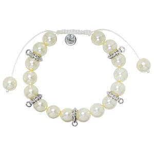Bracelet de perles Verre Acier inoxydable Nylon
