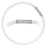 Bracciale in PVC e Ottone rodiato. Sezione:4mm.