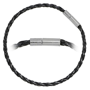Bead bracelet Synthetic leather Stainless Steel