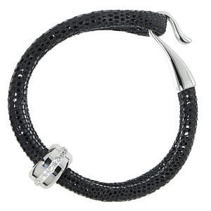 armband Leer Staal Kristal Dierenvel Dierenpatroon Vacht