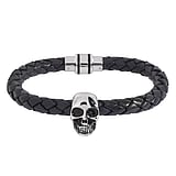 Lederarmband Leder Edelstahl Totenkopf Schdel Knochen