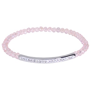 Bracelet Stainless Steel Synthetic Pearls Crystal