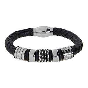 Bracelet Leather Stainless Steel PVC Tribal_pattern Stripes Grooves Rills