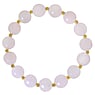 Stone bracelet Brass Rose quartz