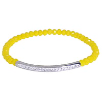 Kids bracelet out of Stainless Steel with Crystal. Length:16cm. Cross-section:4,5mm. Elastic.