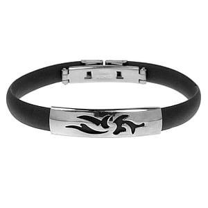 Bracelet Silicone Stainless Steel Tribal_pattern