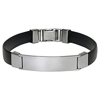 Bracelet out of Stainless Steel with Silicone. Width:11,5mm. Length:22cm.