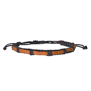 Geknoopte armband Leer