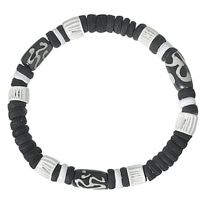 Bracciale surfista Legno di noce di cocco  Buffalo bone