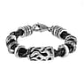 Bracciale Pelle Acciaio inox Pelame Manto Animal_Print Disegno_tribal Motivo_tribal