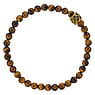 Bracelet de pierre Oeil-de-tigre Acier inoxydable Revtement PVD (couleur or)