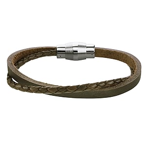 Bracciale Pelle Acciaio inox Eterno Eterna Passante