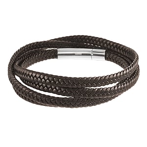 Knotted bracelet Stainless Steel Synthetic leather