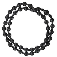 Bracciale in Vetro e Acciaio inox con Nylon. Lunghezza:21cm. Con chiusura a calamita. Levigato opaco.