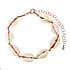 Bracelet Coquillage Revêtement PVD (couleur or) Nylon Laiton