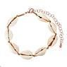 Shell bracelet Sea shell PVD-coating (gold color) nylon Brass