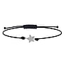 Bracciale annodato Argento 925 Nylon Zircone Stella