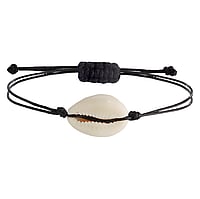 Shell bracelet with Sea shell and nylon. Length:26cm. Adjustable length.