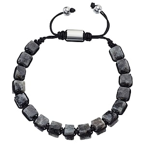 Stone bracelet Stainless Steel Spectrolite nylon