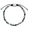 Bracelet de pierre Acier inoxydable Nylon Agate