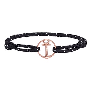 PAUL HEWITT Geknoopte armband PVD laag (goudkleurig) Staal Gerecycled Polyester Anker touw schip