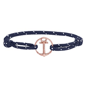 PAUL HEWITT Knotted bracelet PVD-coating (gold color) Stainless Steel Recycled Polyester Anchor rope ship