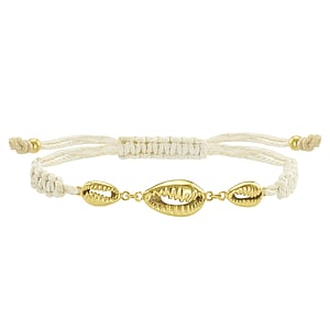 Knotted bracelet Stainless Steel PVD-coating (gold color) nylon Shell
