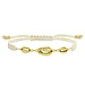 Pulsera anudada Acero fino Revestimiento PVD (color oro) nyln Mejilln