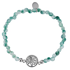 Bracelet de pierre Acier inoxydable Jade Arbre arbre_de_vie