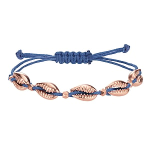 Knotted bracelet Stainless Steel PVD-coating (gold color) nylon Shell