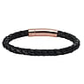 Bracelet Leather Stainless Steel PVD-coating (gold color) Eternal Loop Eternity