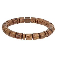 Bracciale surfista in Legno. Sezione:8,5mm. Lunghezza:18cm. Elastico.