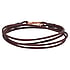Bracelet Cuir Acier inoxydable Revêtement PVD (couleur or)