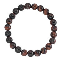 Stone bracelet with Red Tigers eye. Diameter:8,5mm.